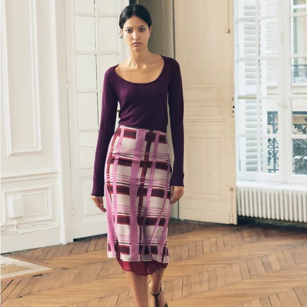 Zara Printed Skirt ZW Collection XS